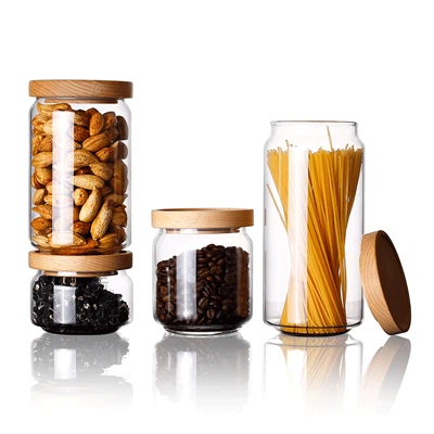 Recipiente mari de depozitare a alimentelor din sticlă mare